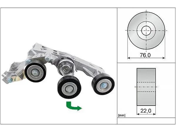 Mercedes A Serisi W169 A 180 CDI V Kayış Gergisi Komple | INA 534 0338 10