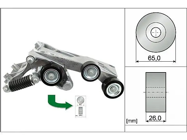 Mercedes A Serisi W169 A 150 V Kayış Gergi Kütügü | INA 534 0446 10