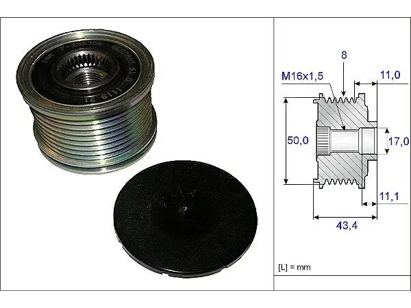 Mercedes GL X164 GL 320 CDI BlueTEC Alternator Pulley