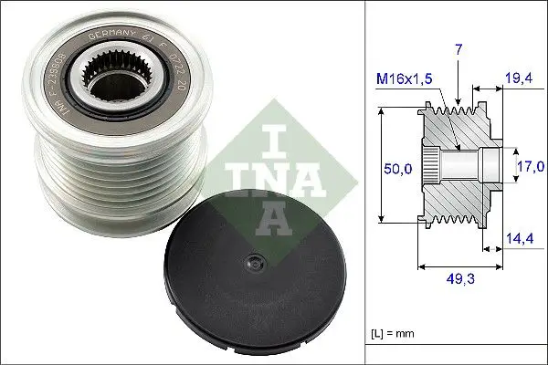 Mercedes GL X164 GL 320 CDI BlueTEC Alternatör Kasnağı | INA 535 0140 10