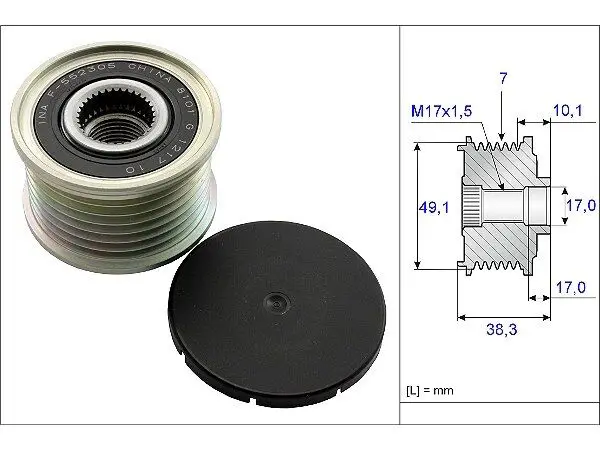 Mercedes Vito III 447 109 CDI Alternatör Kasnağı | INA 535 0153 10