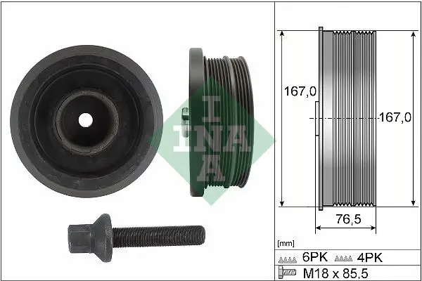 BMW 5 Series E60 520i Crank Pulley | INA 544 0082 20