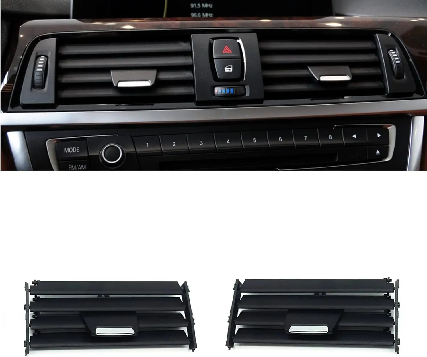 BMW 3 Serisi F30 Ön Orta Kalorifer Izgarası Siyah | ITHAL 64229218552