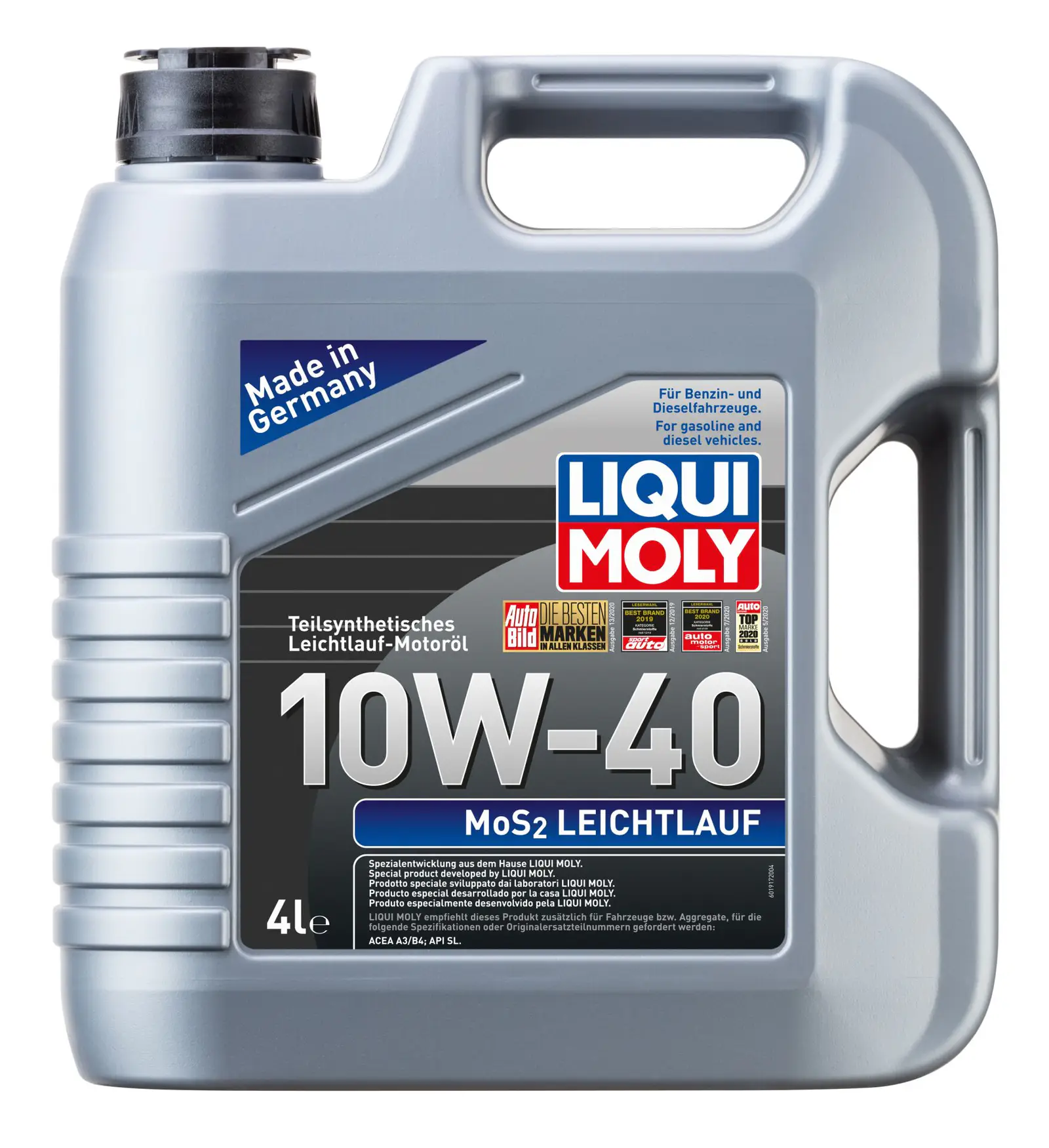 Liqui Moly MoS2 Leichtlauf 10W40 Motor Yağı 4 Litre | LQM-6948