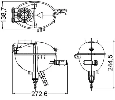 Mercedes W204 Radiator Replacement Water Tank | MAHLE