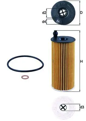 Bmw 1 Serisi 116d F20 N47N Yağ Filtresi | MAHLE OX404D