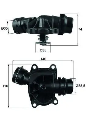 BMW X5 E53 M57 Termostat | MAHLE TI23388