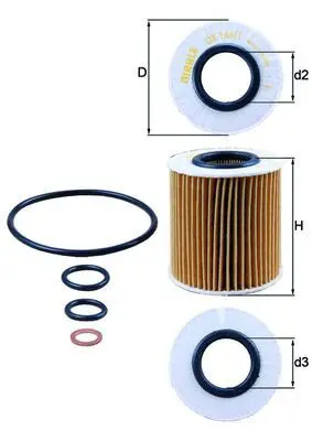BMW 3 Series E90/E91 320i N46 Oil Filter | MAHLE OX166/1D