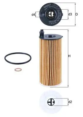 BMW 1 Series 116d F20 B37 Oil Filter | MAHLE OX813/2D Bmw 2