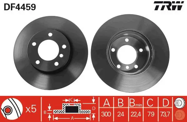 BMW E90 318d M47 Front Brake Disc | TRW DF4459