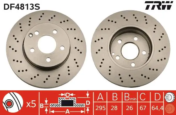 Mercedes W204 C 200 CDI Front Brake Disc | TRW DF4813S