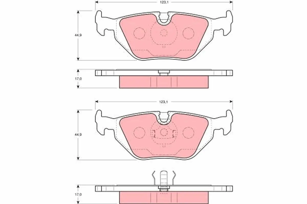 BMW E36 320i M52 Rear Brake Pads | TRW GDB1343
