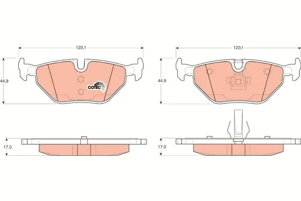 BMW E46 328i M52 Rear Brake Pads | TRW GDB1344