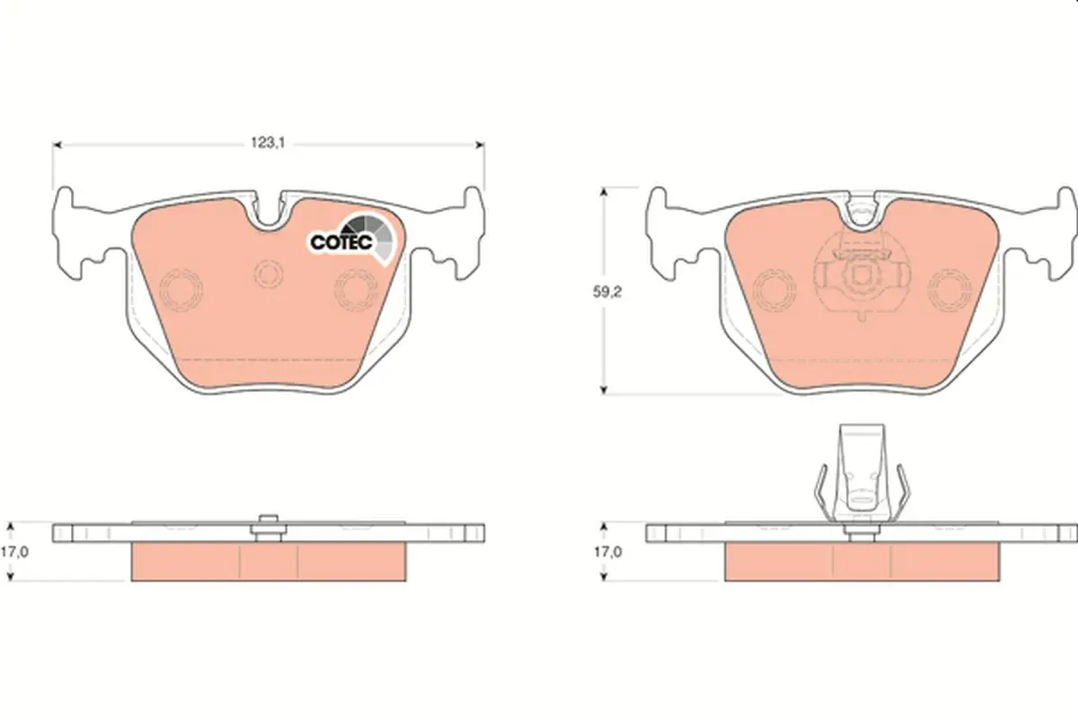 BMW E38 725 tds Rear Brake Pads | TRW GDB1530
