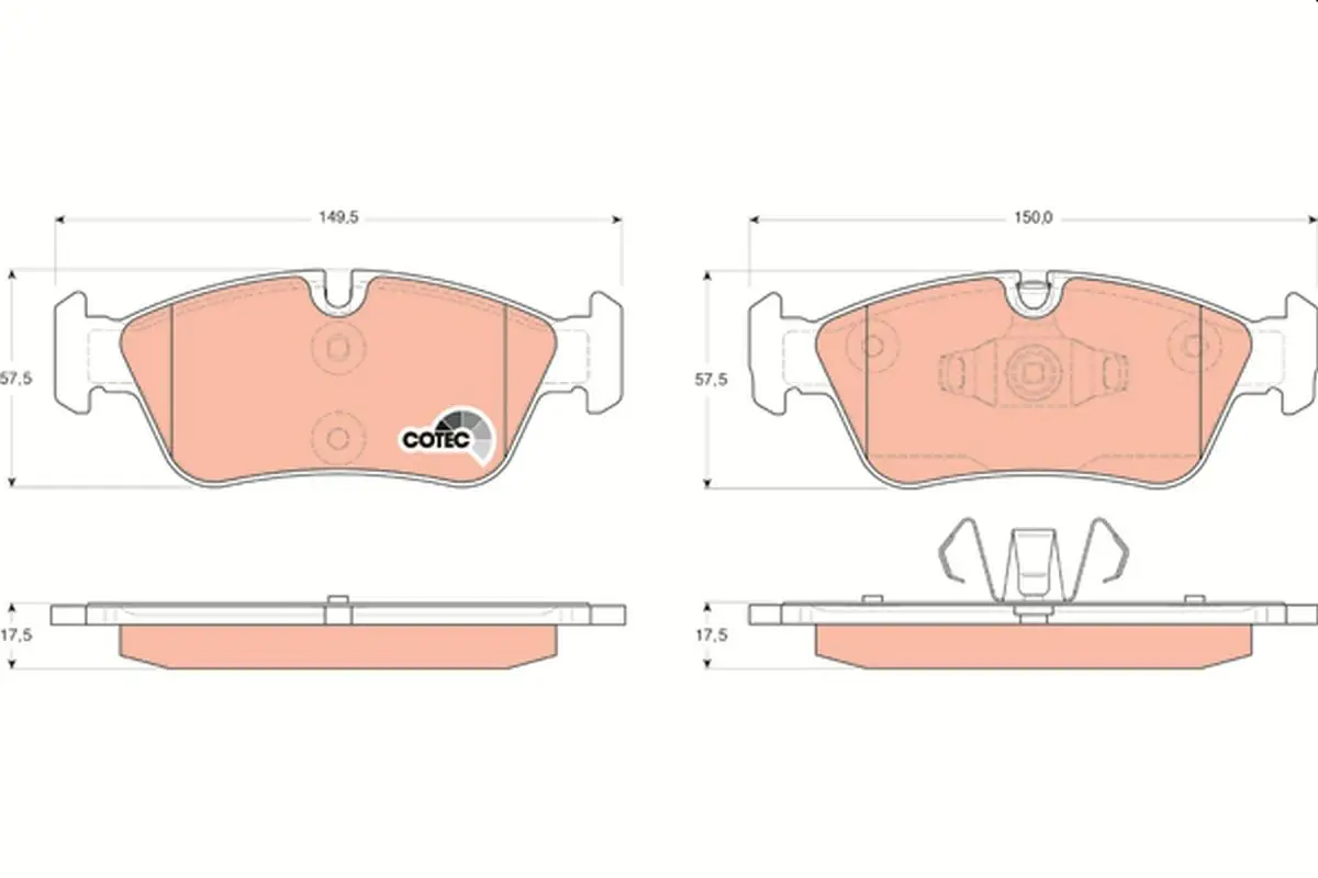 BMW E90 318d N46 Front Brake Pads | TRW GDB1625