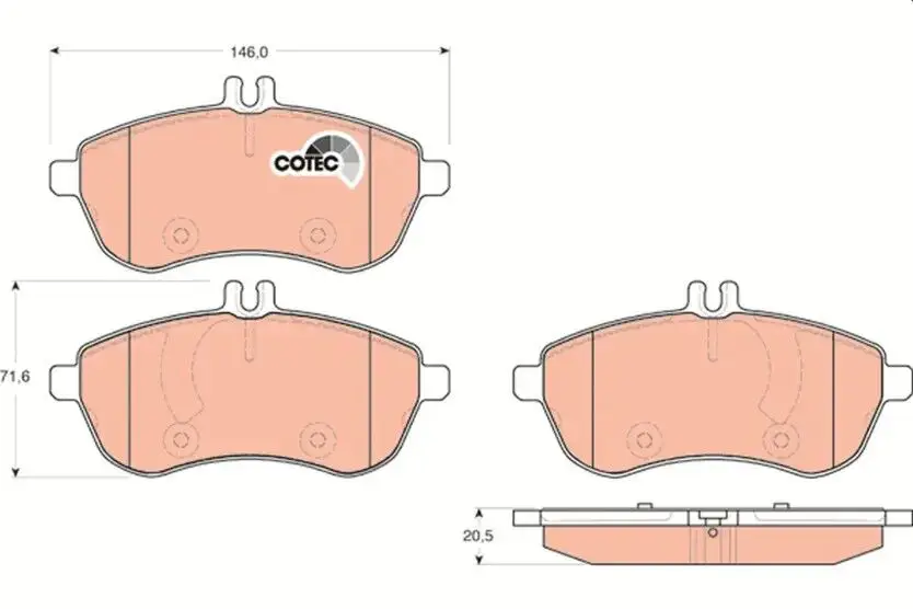 Mercedes C-Class W204 Front Brake Pads | TRW GDB1736
