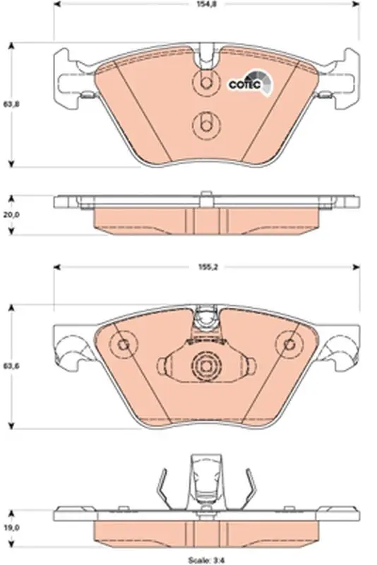 BMW 5 Series F10 525d Front Brake Pads | TRW GDB1882