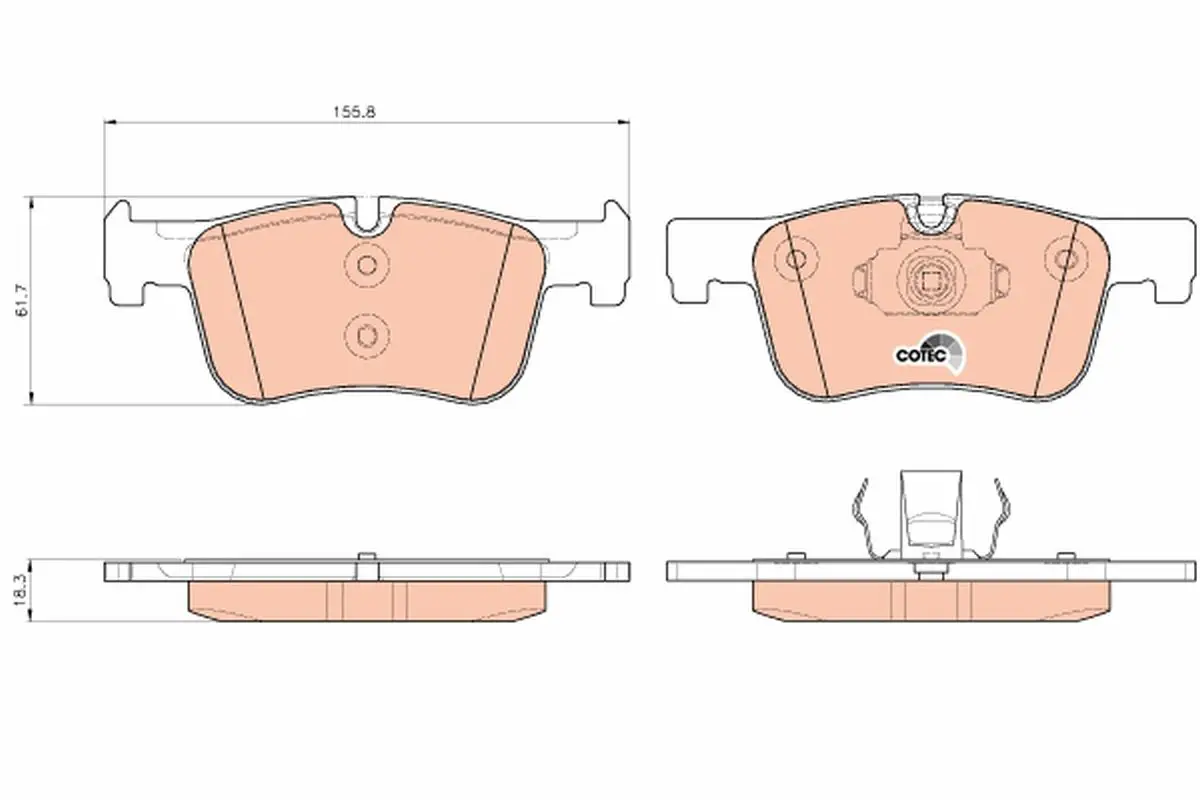 BMW F32 418d B47 Front Brake Pads | TRW GDB1934
