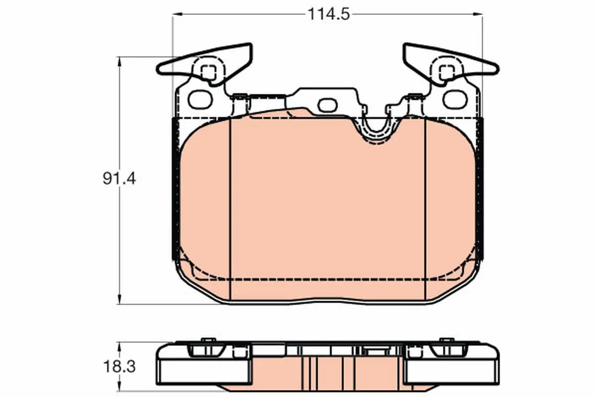 BMW F32 M4 S55 Front Brake Pads | TRW GDB2031