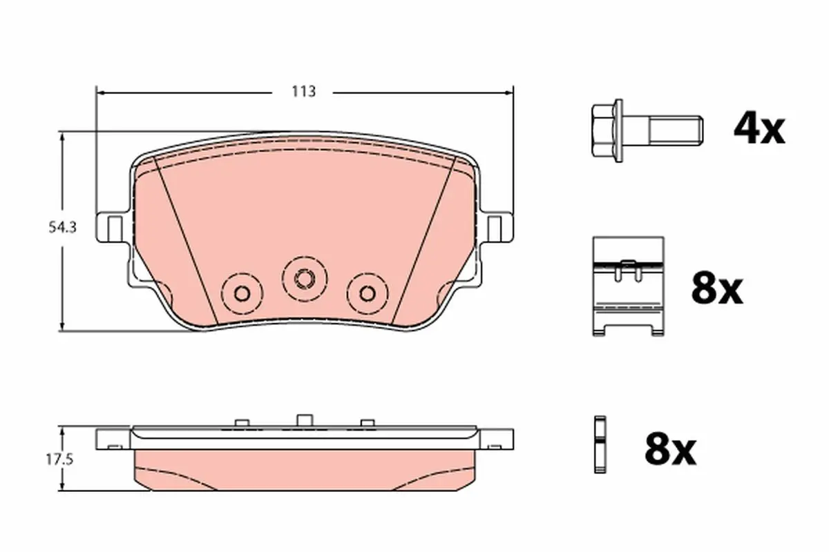 Mercedes A-Class W177 A 180 d Rear Brake Pads | TRW GDB2331