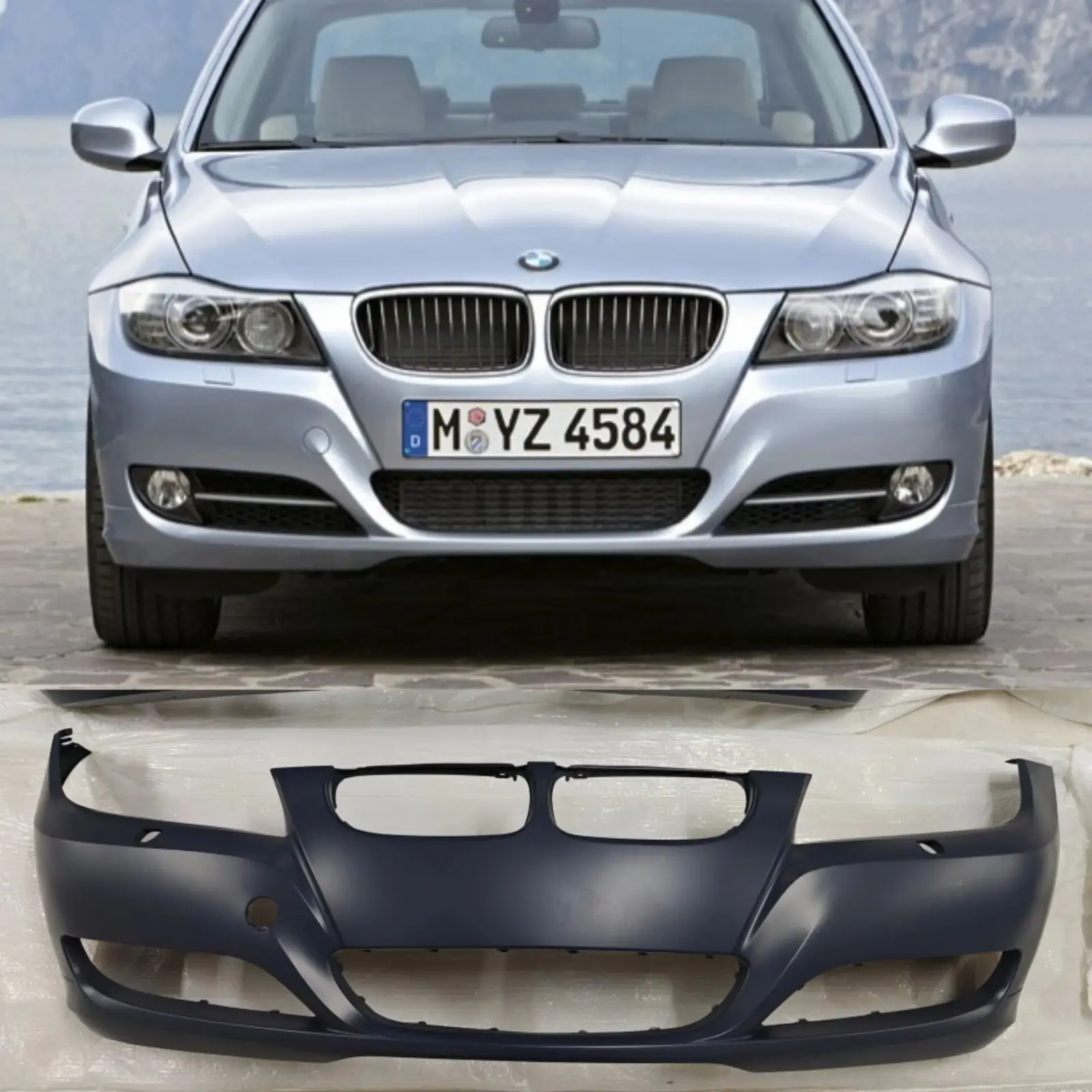 BMW 3 Series E90 Front Bumper with Headlight Washer