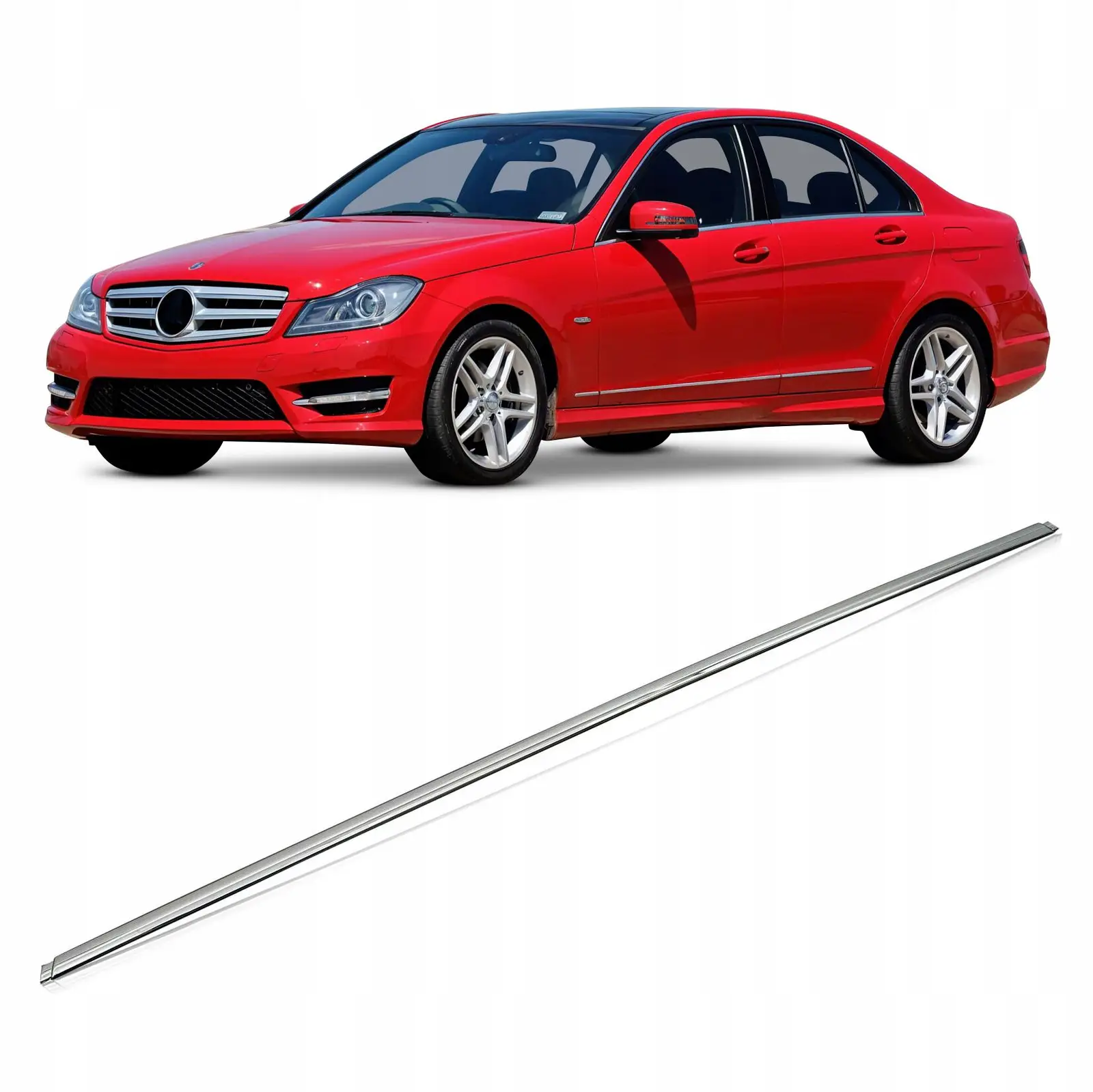 Mercedes C Series W204 Bumper Rear Medium Chrome Trim | CARTEK TPMRDRY38