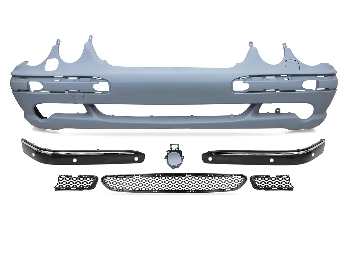 Mercedes E Serisi W210 1996-2002 Komple Tampon Ön, Far Yıkamalı, Park Sensörlü | WENDER MA2108852425S3