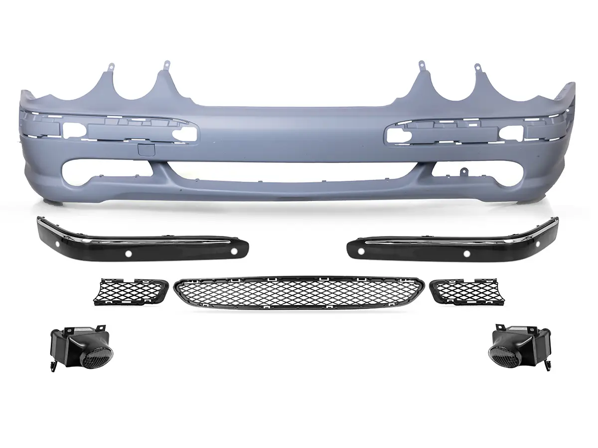Mercedes E Serisi W210 1996-2002 Komple Tampon Ön, Park Sensörlü, Sis Farlı | WENDER MA2108852525S4