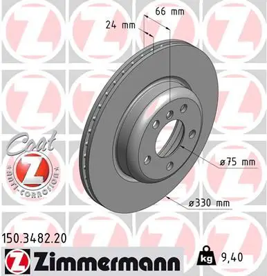 Bmw F10 Ön Fren Diski Takım | ZIMMERMANN 150.3482.20
