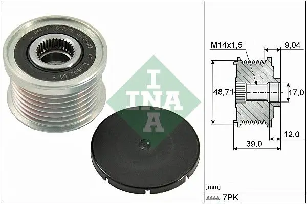 BMW 5 Touring E61 520i Alternator Pulley | INA 535 0275 10