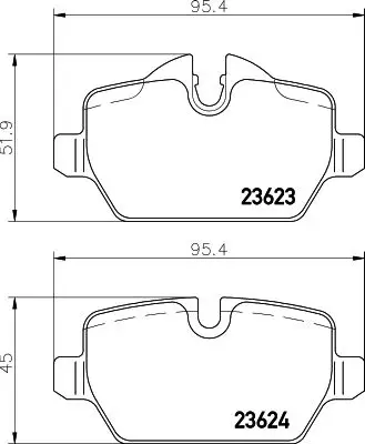 BMW 1 Series E81 Brake Brake Pad Rear | HELLA 8DB 355 011-271