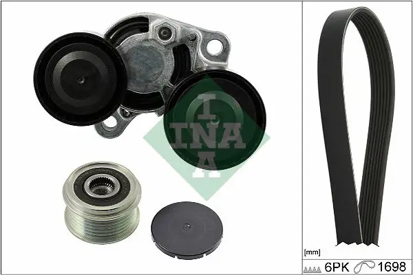 BMW 5 Series F10 520d xDrive V-Belt Set | INA 529 0206 20