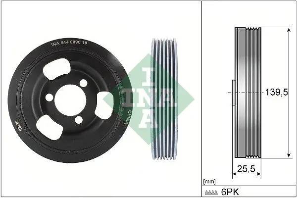BMW F31 316i Crank Pulley | INA 544 0096 10 Spare Part