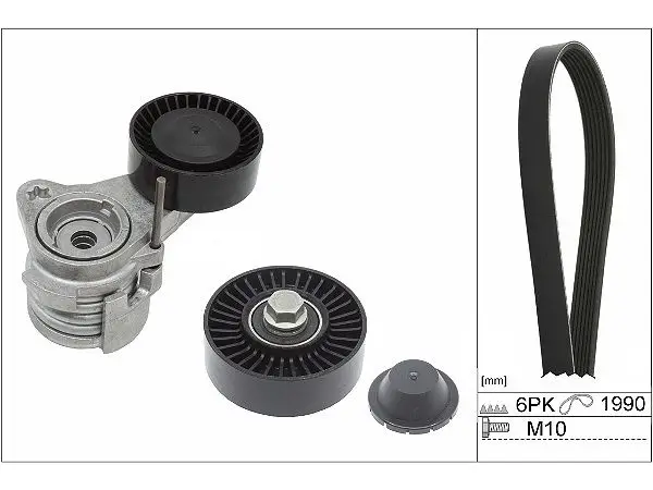 BMW 5 Touring E61 530 xi V-Belt Set | INA 529 0043 10