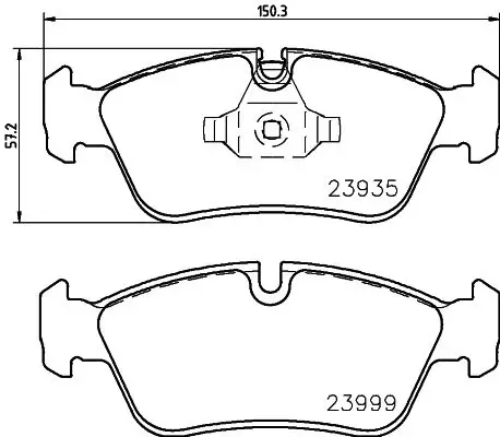 BMW 3 Series E90 Brake Brake Pad Rear | HELLA 8DB 355 011-281