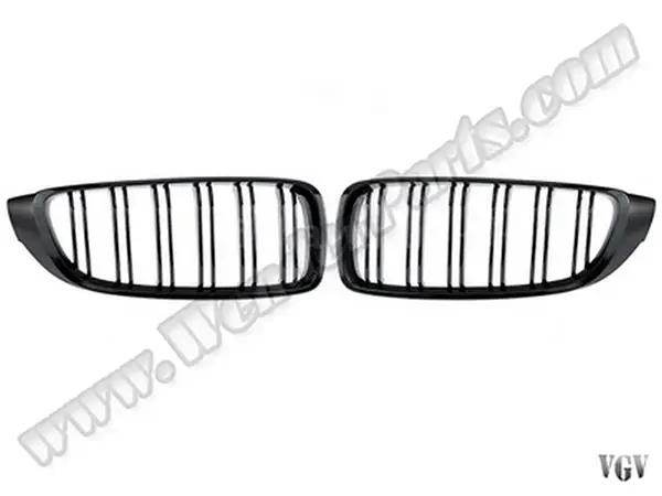 BMW 4 Series F36 2014-2018 Grille Set Piano Black Dual Slats