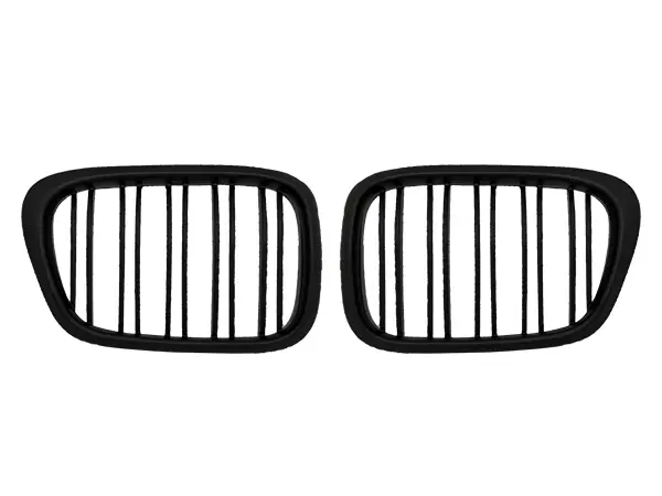 BMW 5 Series E39 1996-2003 Grille Set Matte Black Double Slat