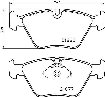 BMW 5 Serisi E39 Fren Balatası Ön | HELLA 8DB 355 010-711