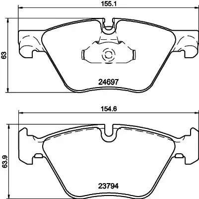 BMW 5 Serisi F10 Fren Balatası Arka | HELLA 8DB 355 014-351