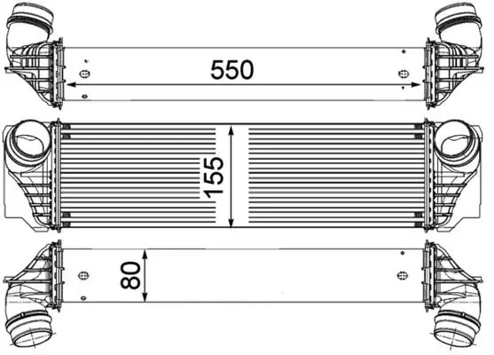 BMW 5 Series F10 N55 Turbo Intercooler Radiator | MAHLE CI 183 000P