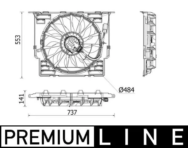 BMW 5 Series G30 B47 Fan Fan | MAHLE CFF 543 000P