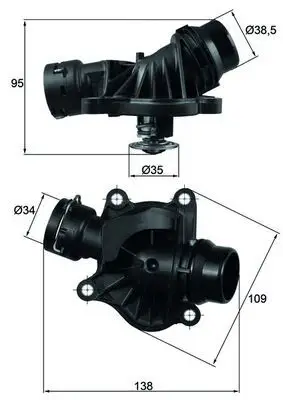 BMW X5 Series E70 M57 Thermostat | MAHLE TI 234 88