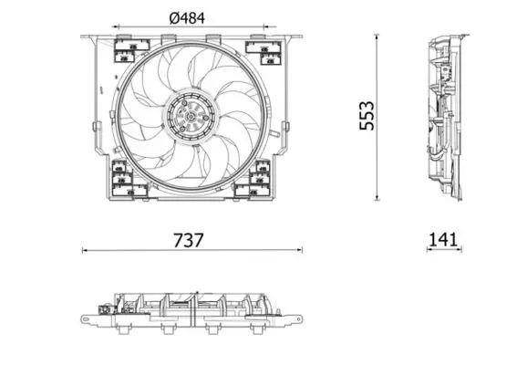 BMW 5 Serisi G30 JA1 Komple Fan | MAHLE CFF 645 000P