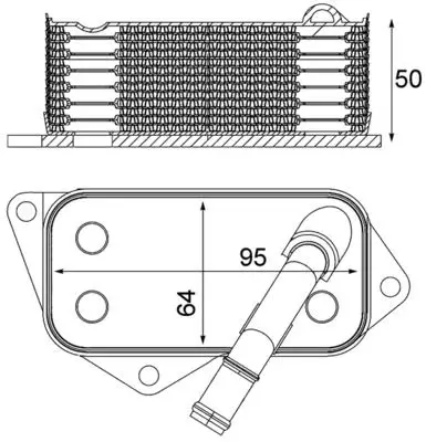 BMW X5 Series E70 N52 Engine Oil Cooler | MAHLE CLC 12 001S