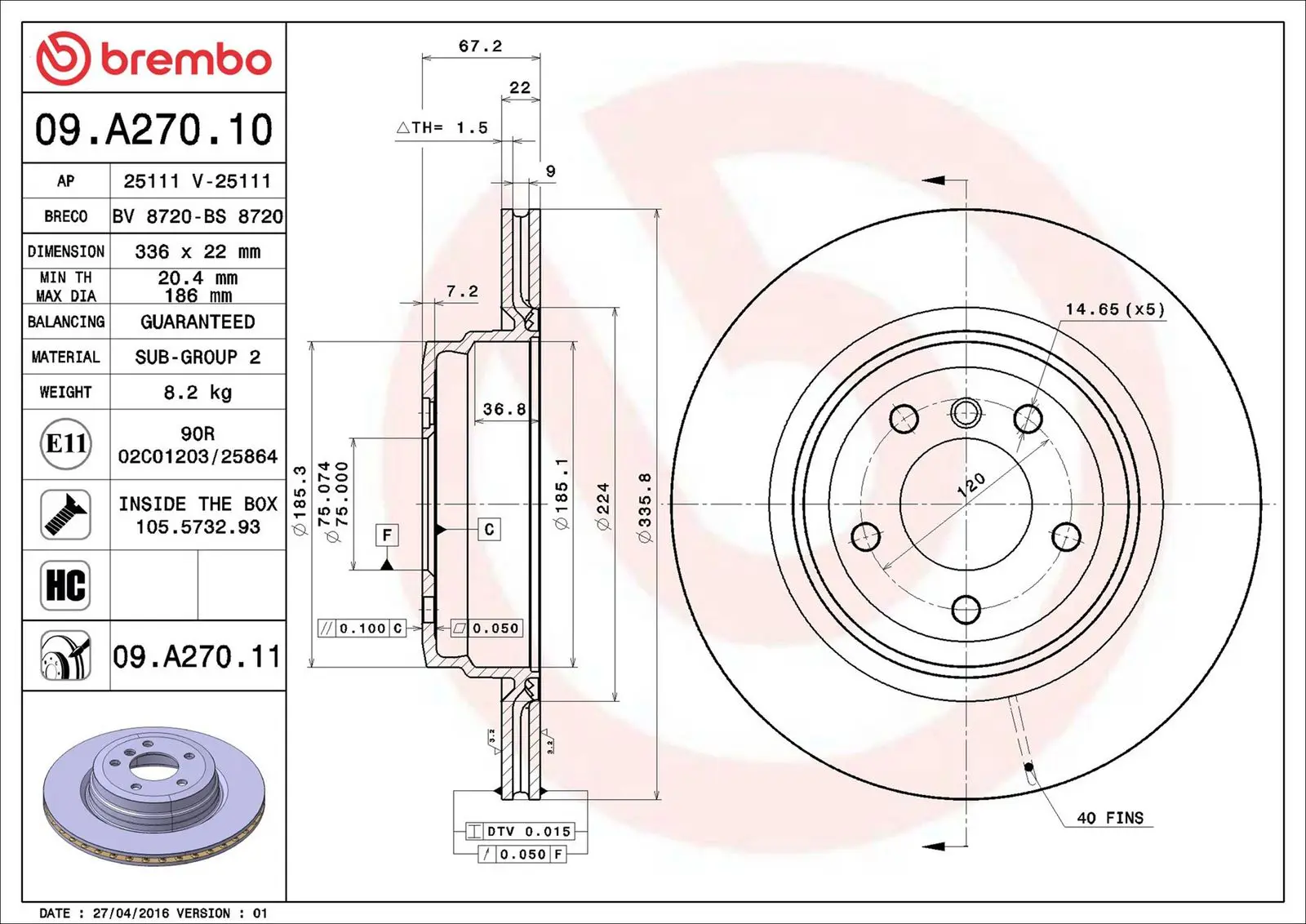 BMW 3 Serisi E90 320 d Arka Fren Diski Havalandırmalı | BREMBO 09A27011