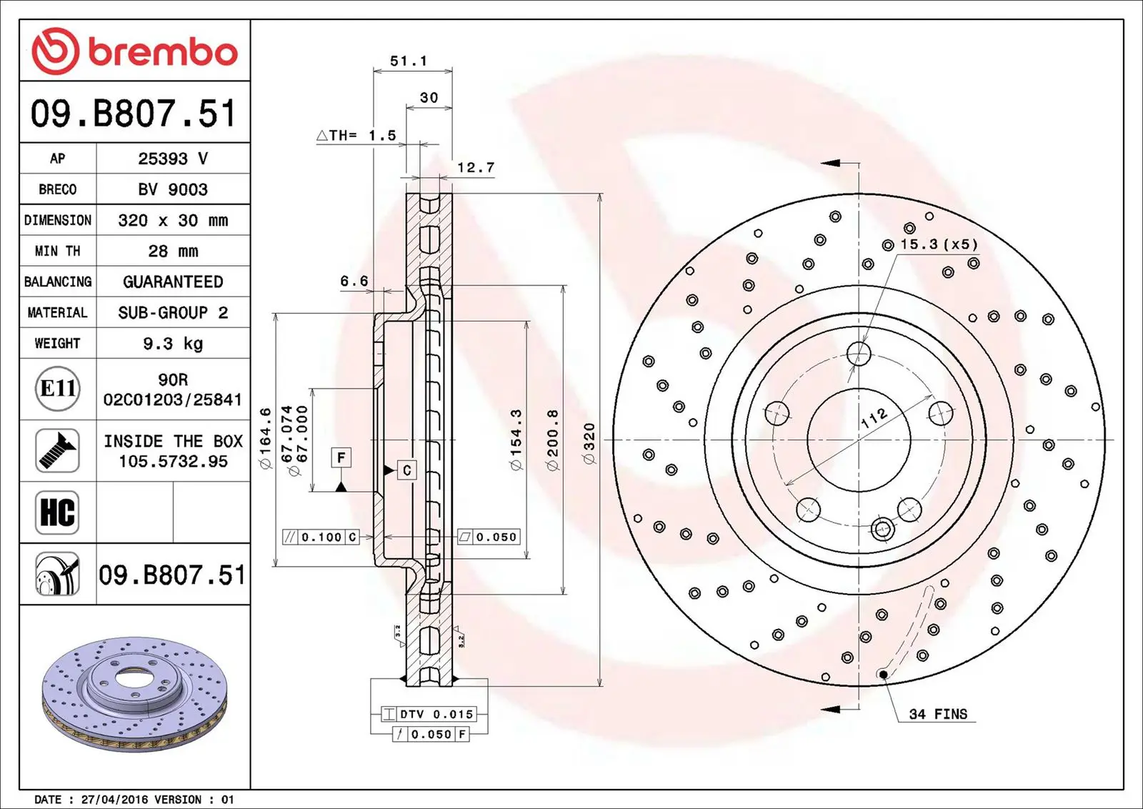 Mercedes A Serisi W176 A 160 Ön Fren Diski Havalandırmalı | BREMBO 09B80751