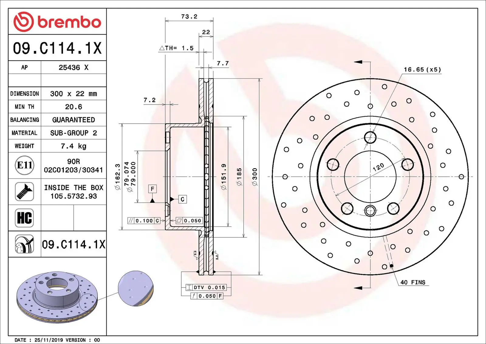 BMW 1 Serisi F20 118 d xDrive Ön Fren Diski Havalandırmalı | BREMBO 09C1141X
