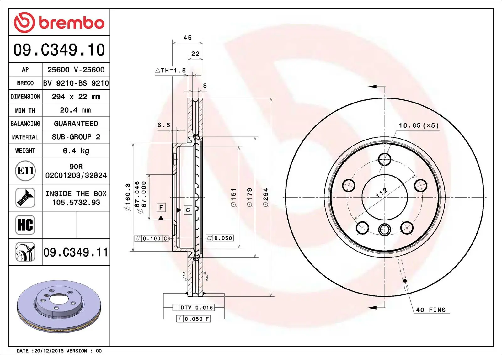 BMW X1 Serisi F48 sDrive 16 d Ön Fren Diski Havalandırmalı | BREMBO 09C34911
