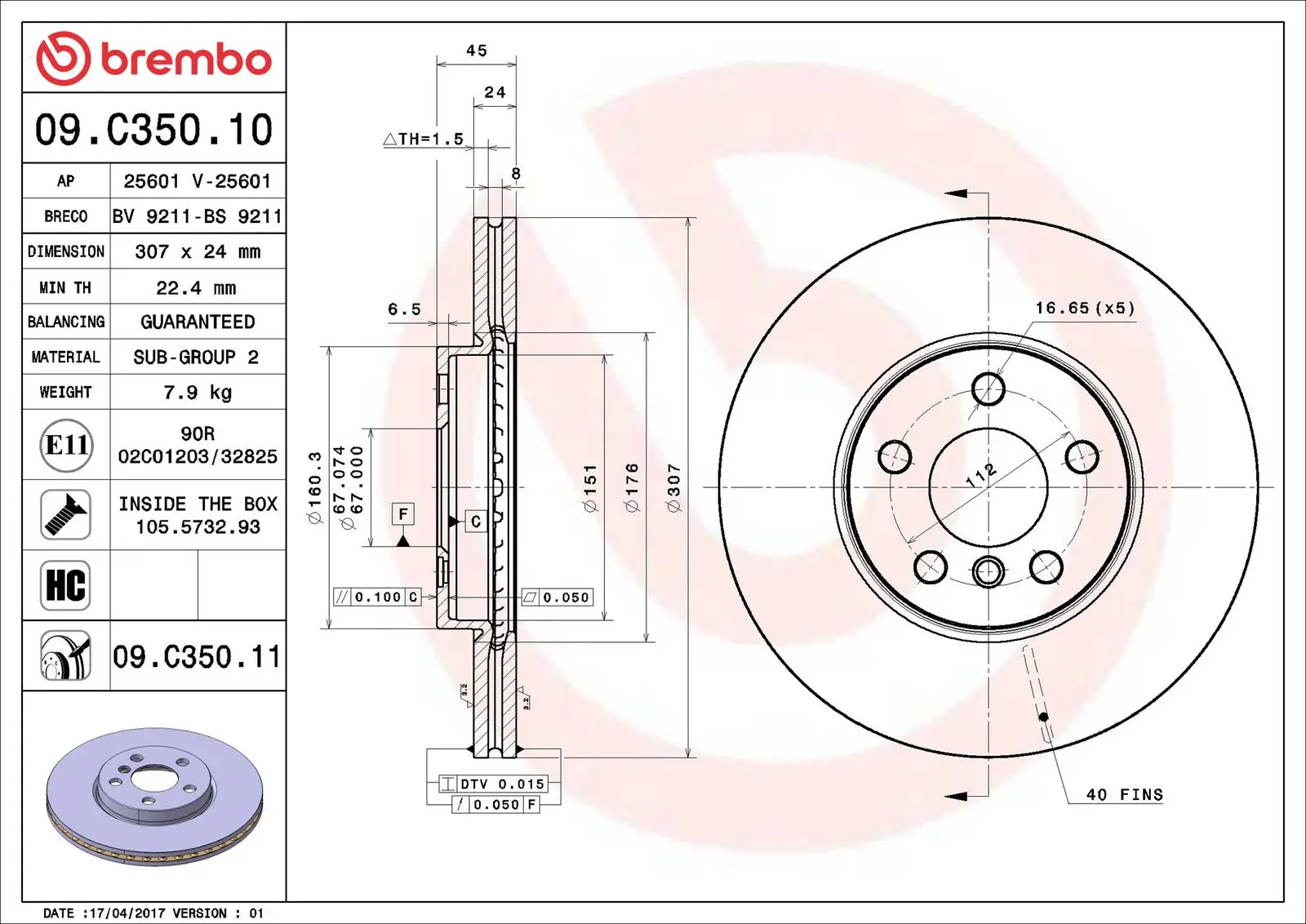 BMW X1 U11 sDrive 20 d Mild-Hybrid Ön Fren Diski Havalandırmalı | BREMBO 09C35011