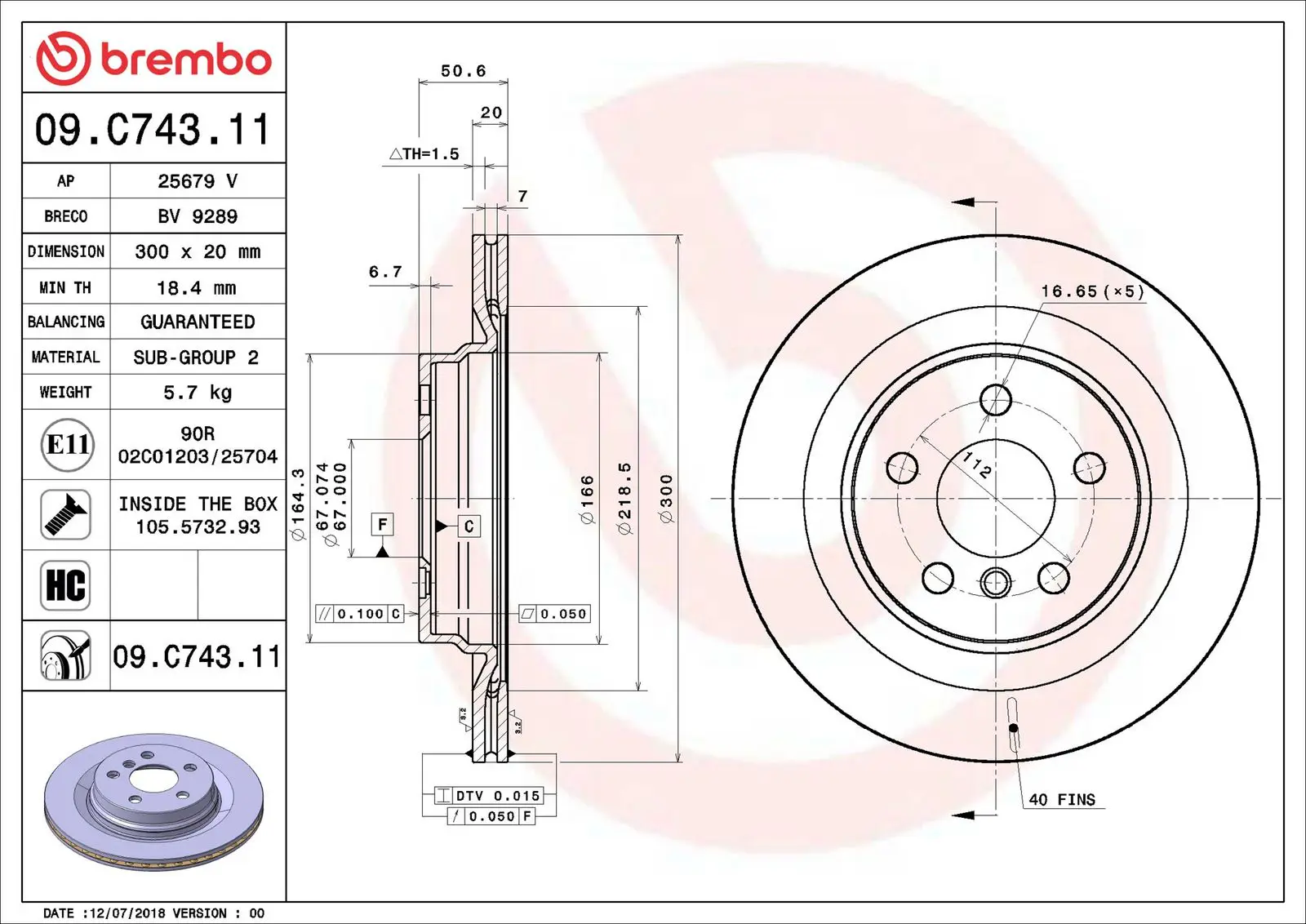 BMW 1 Serisi F40 116 d Arka Fren Diski Havalandırmalı | BREMBO 09C74311